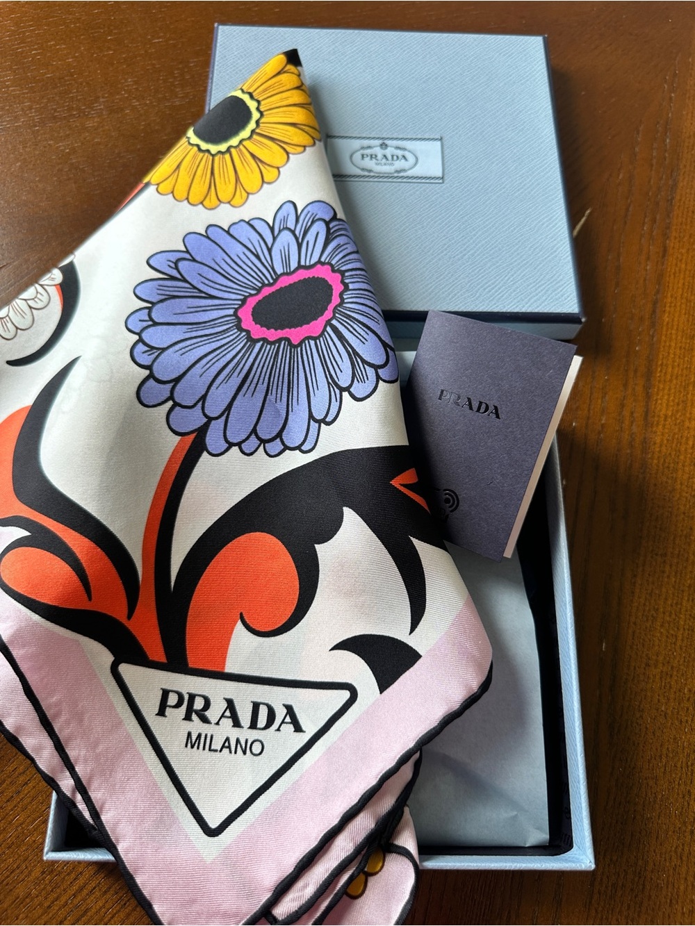 Prada Printed Silk Scarf
